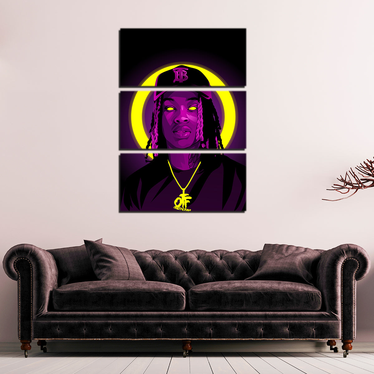 King Von Purple Wall Art