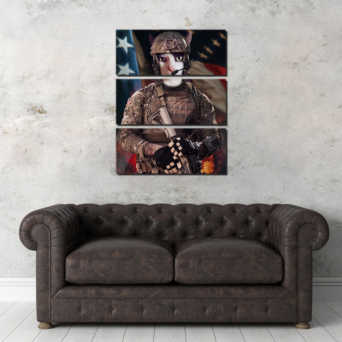 Kitten Soldier Wall Art