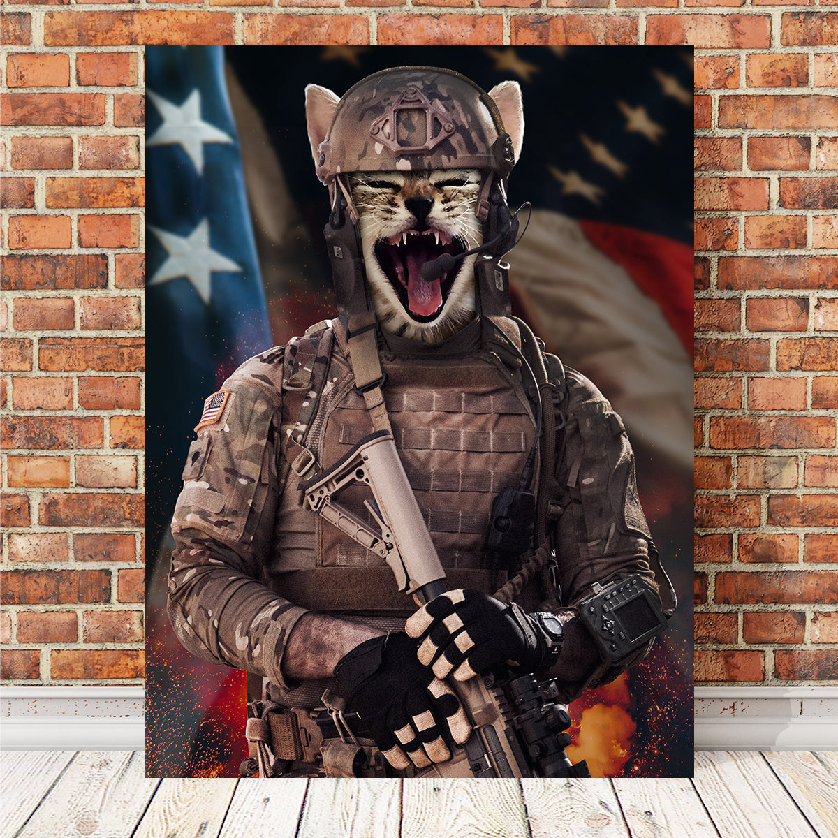 Kitty Soldier Wall Art