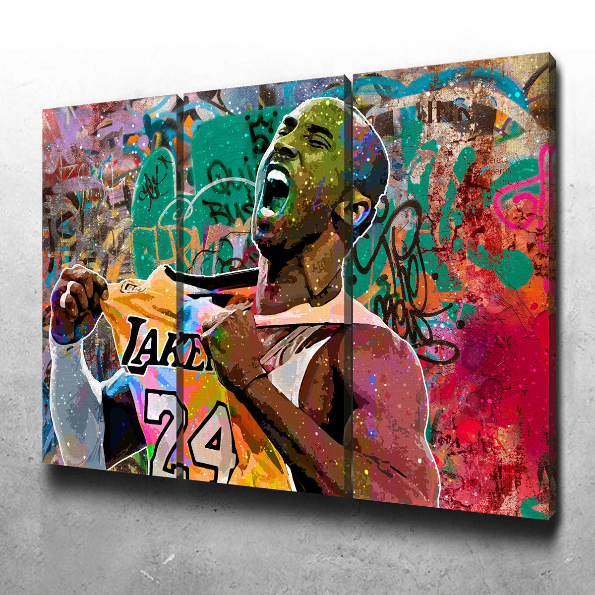 Mamba Magic - Vibrant Iconic Moments Kobe Bryant Canvas Print