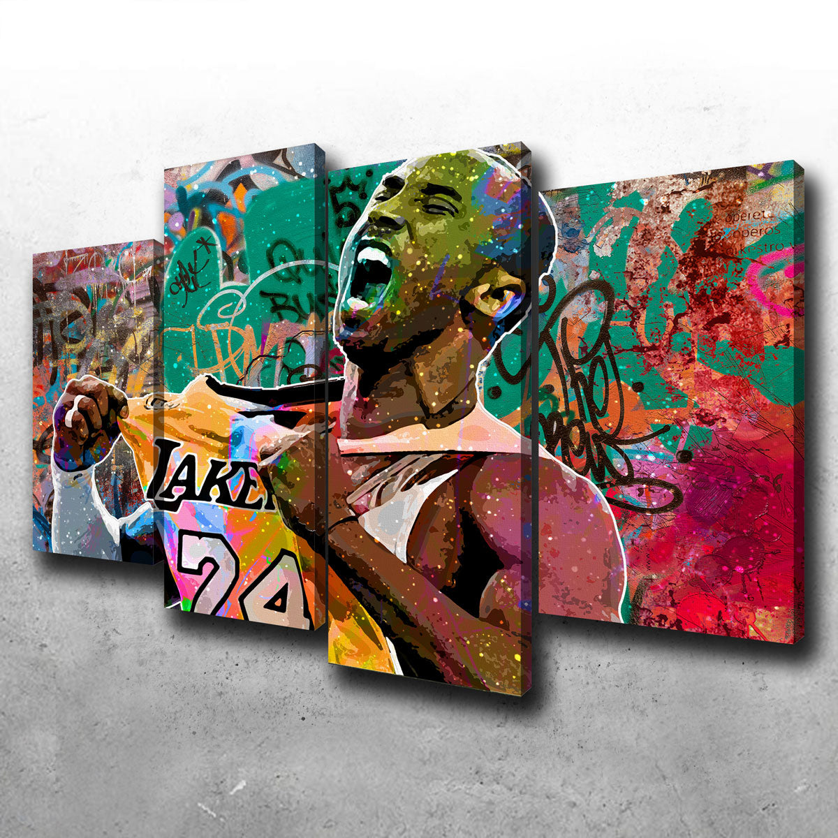 Kobe Bryant commissioned canvas by Bublegum