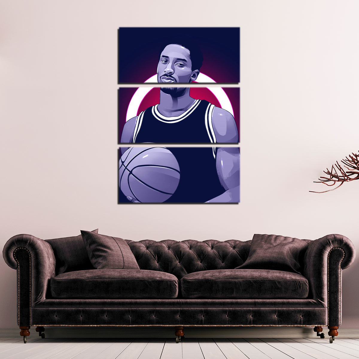 Kobe Bryant Blue Wall Art