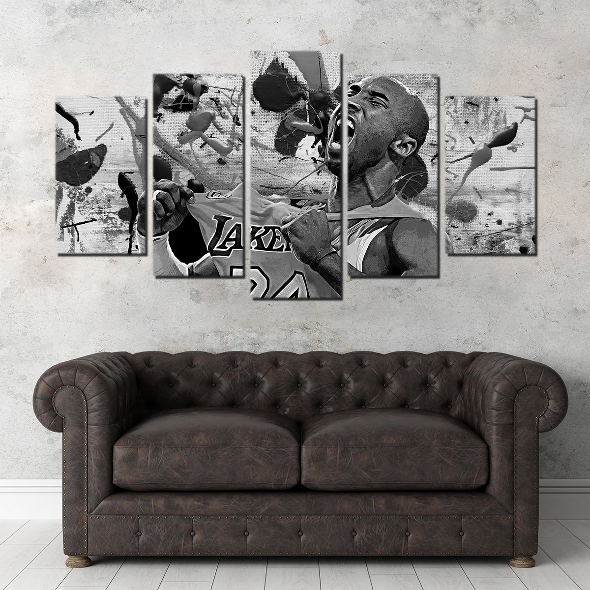 The Black Mamba Grayscale Wall Art