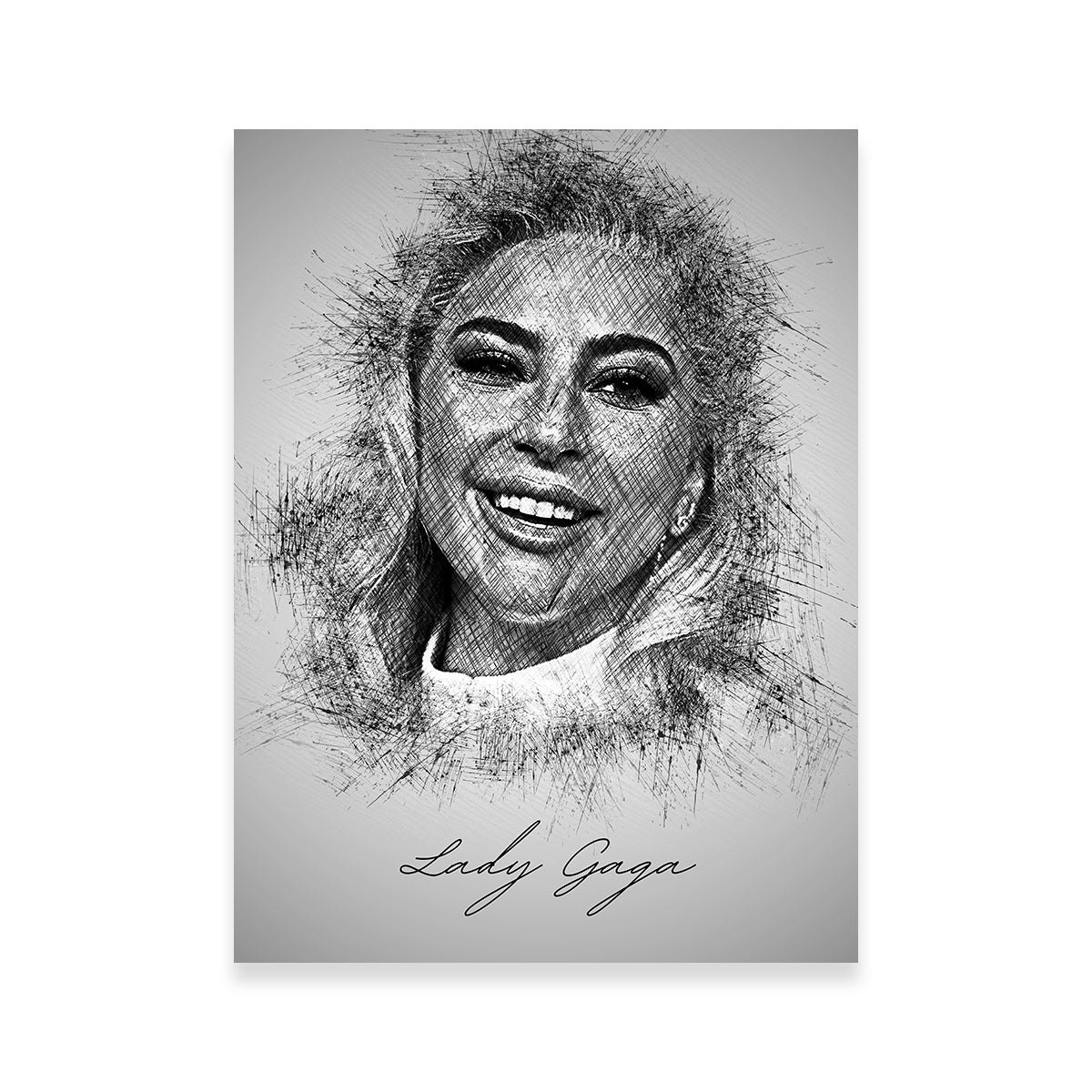Lady Gaga Sketch Wall Art