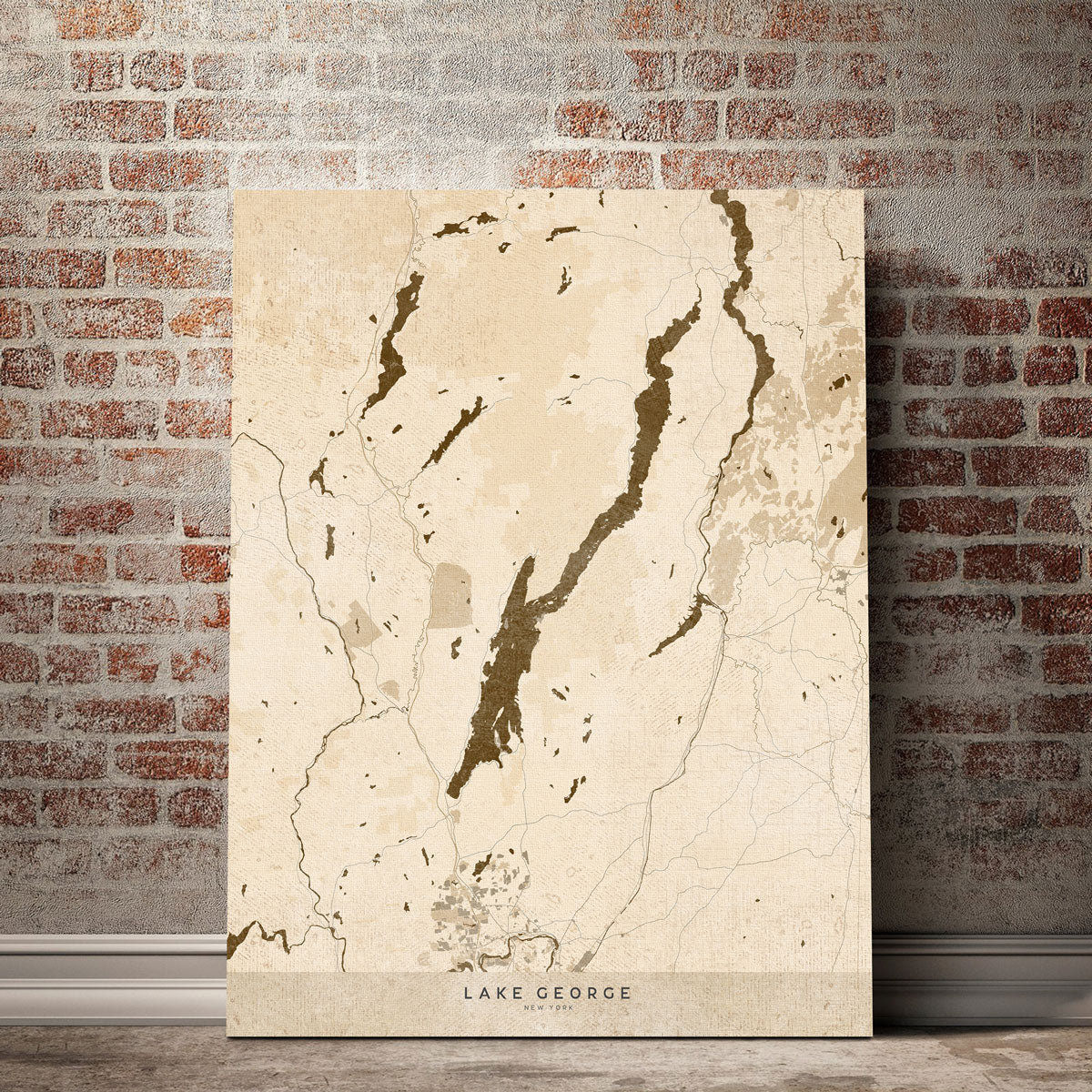 Lake George Map Wall Art