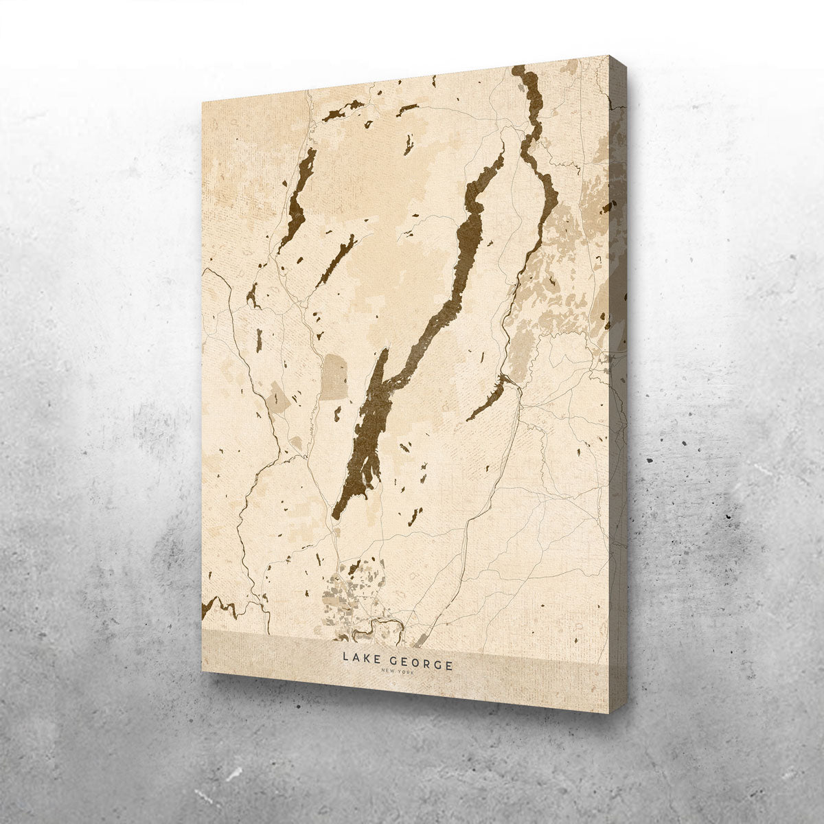 Lake George Map Wall Art