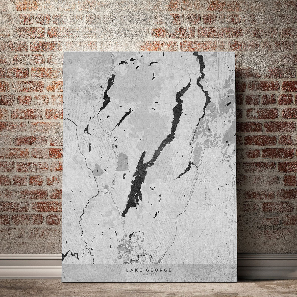 Lake George Map 2 Wall Art