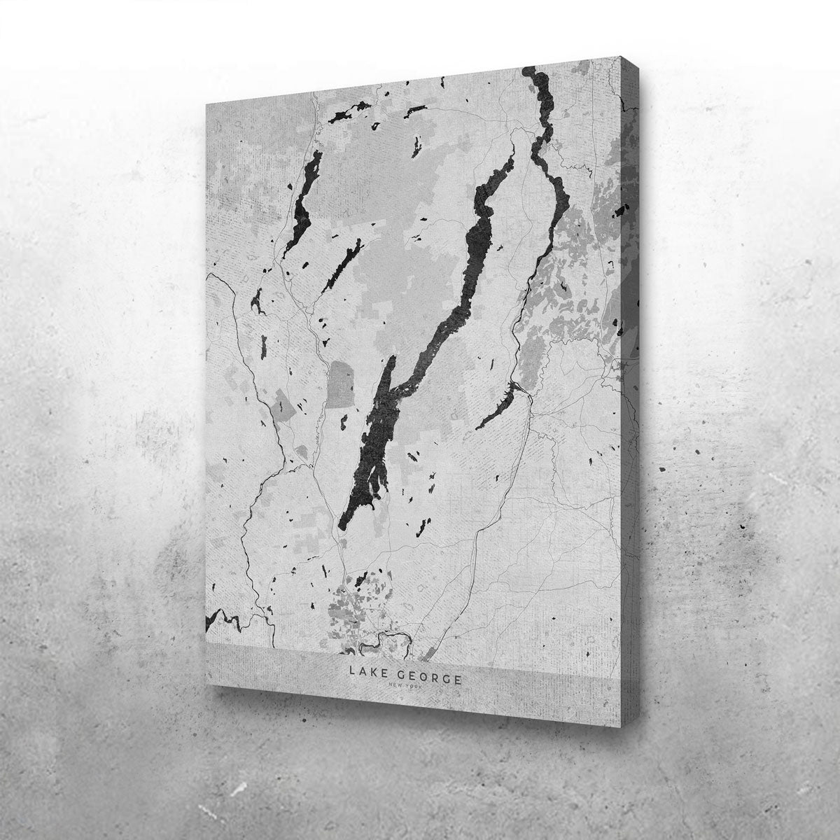 Lake George Map 2 Wall Art