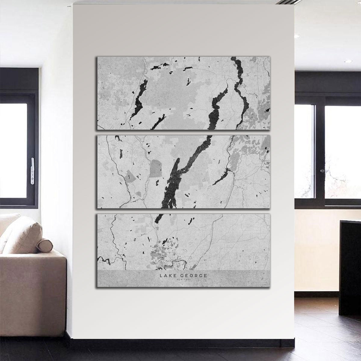 Lake George Map 2 Wall Art