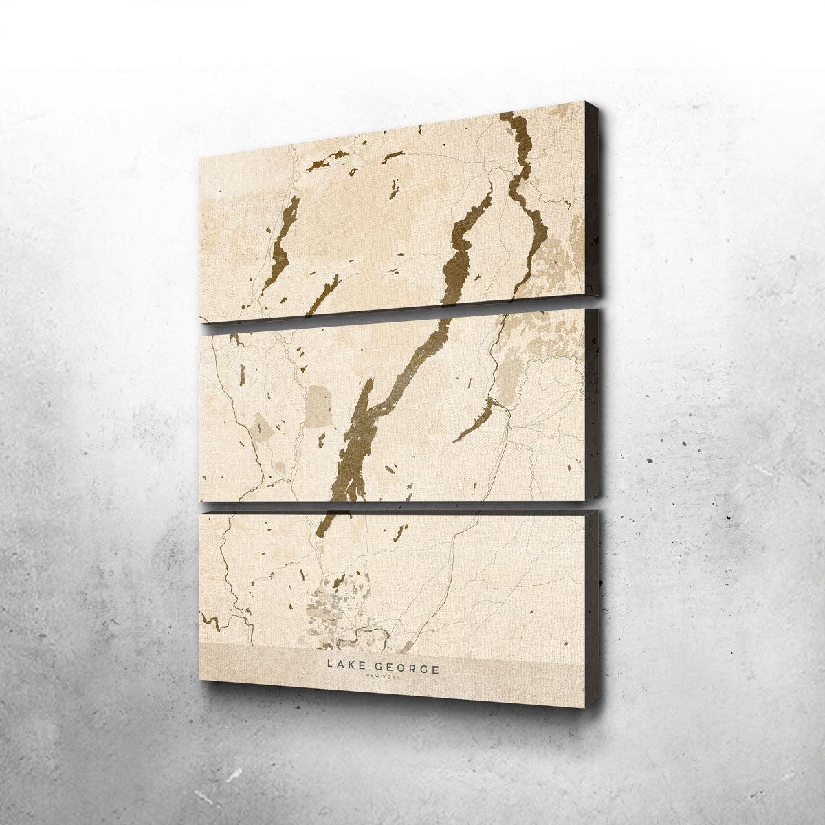 Lake George Map Wall Art