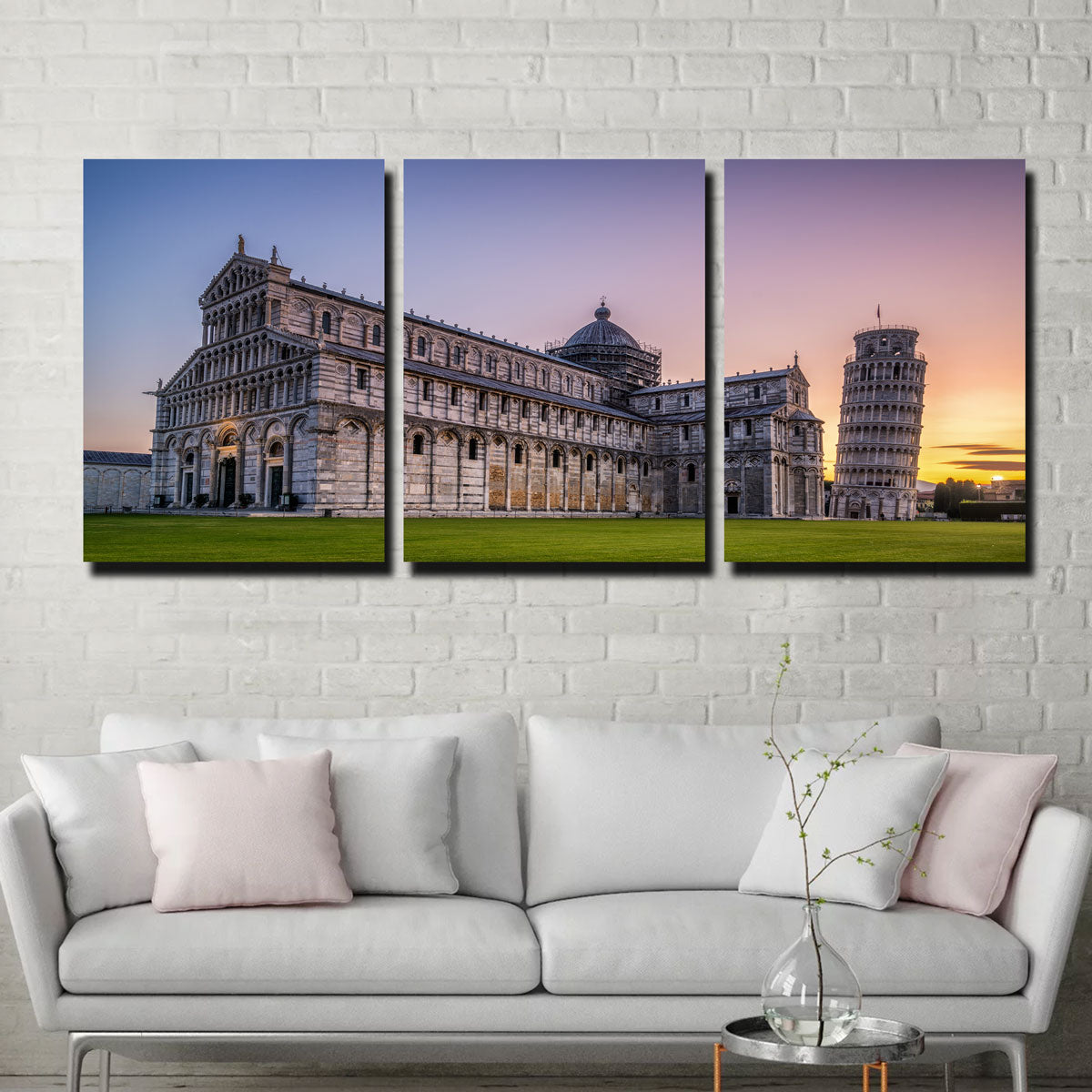 Leaning Tower of Pisa Canvas Set