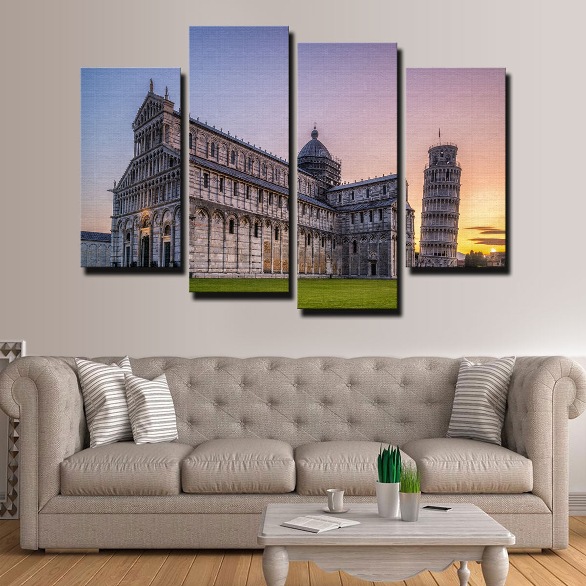 Leaning Tower of Pisa Canvas Set