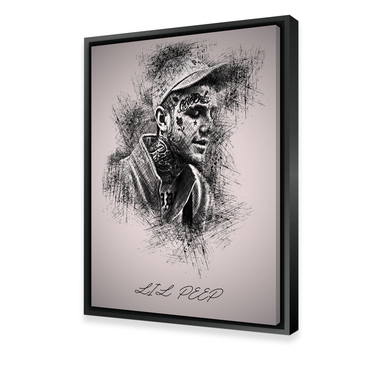 Lil Peep Sketch Wall Art
