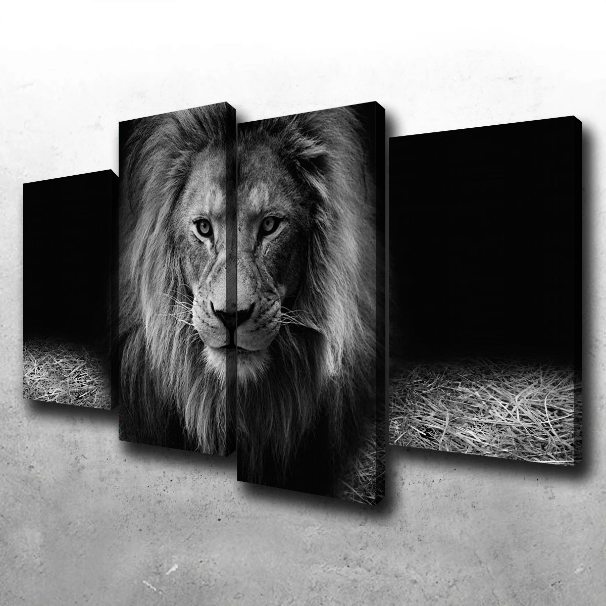 Lion Head Canvas Set