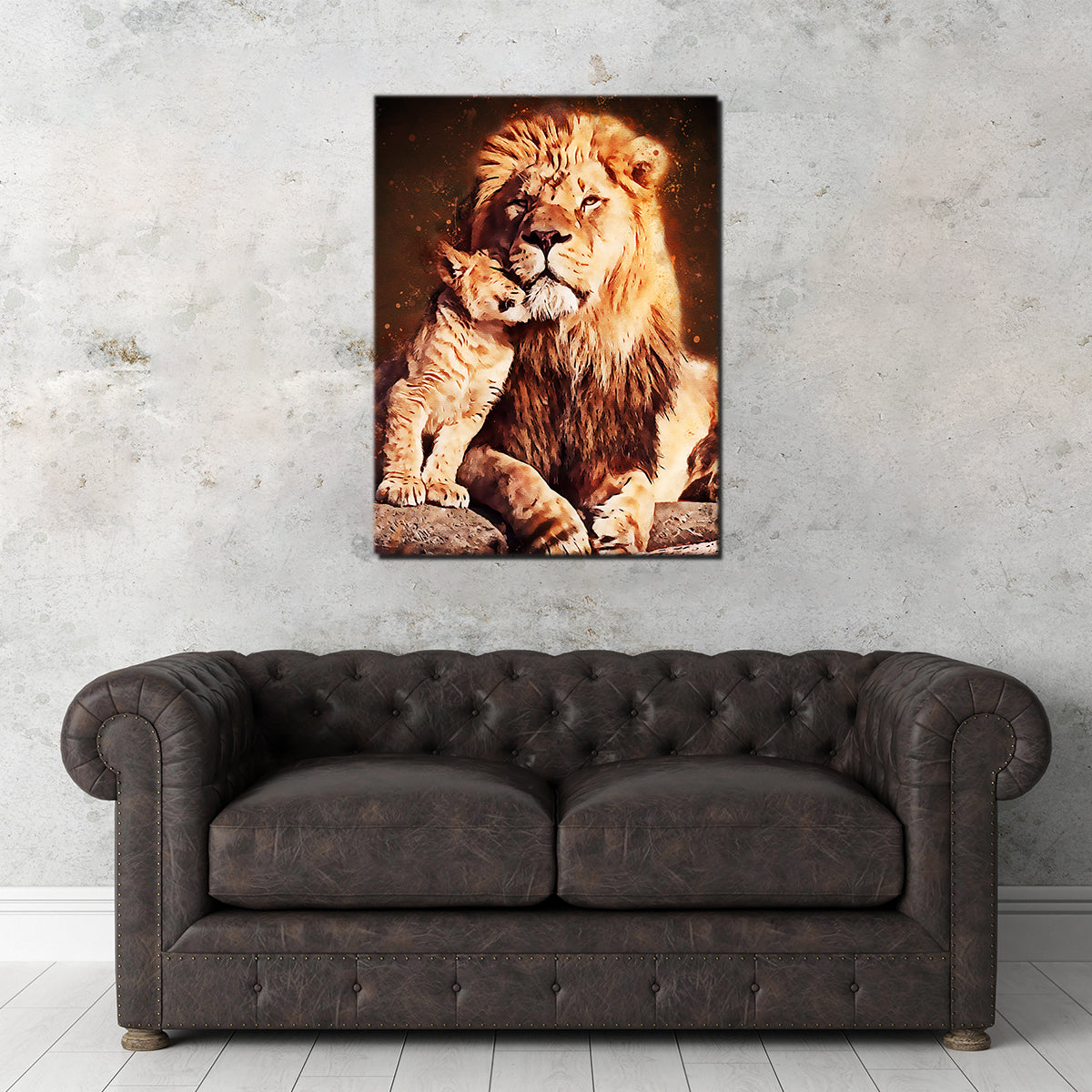 Lion & Cub Wall Art