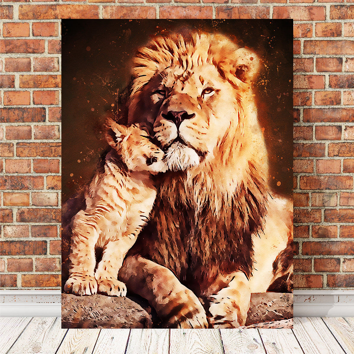 Lion & Cub Wall Art