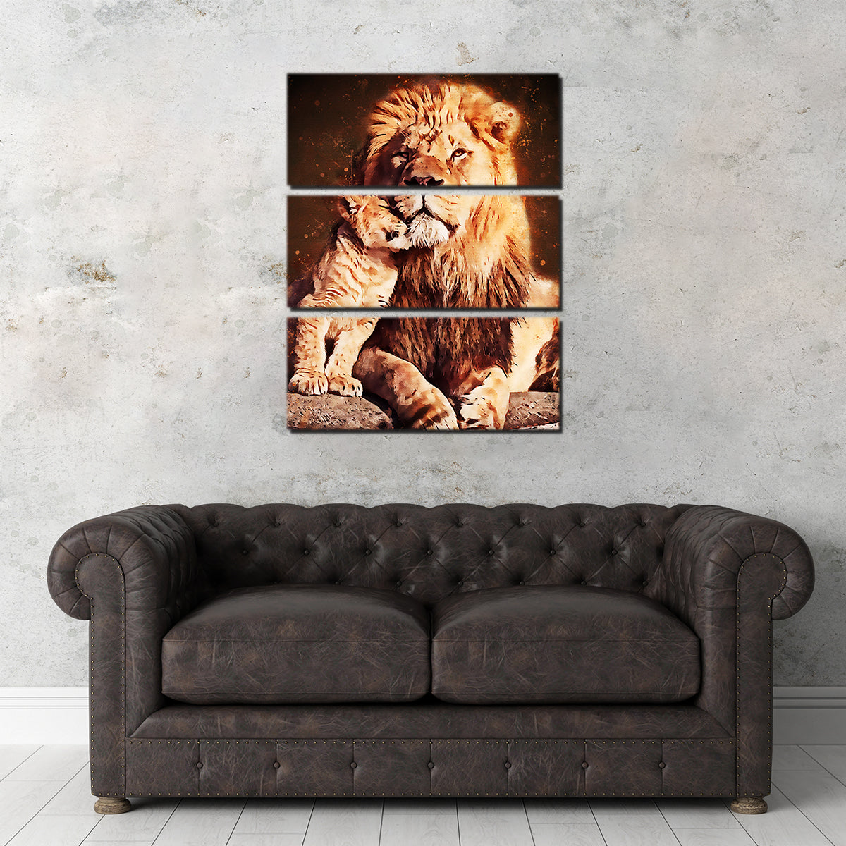 Lion & Cub Wall Art