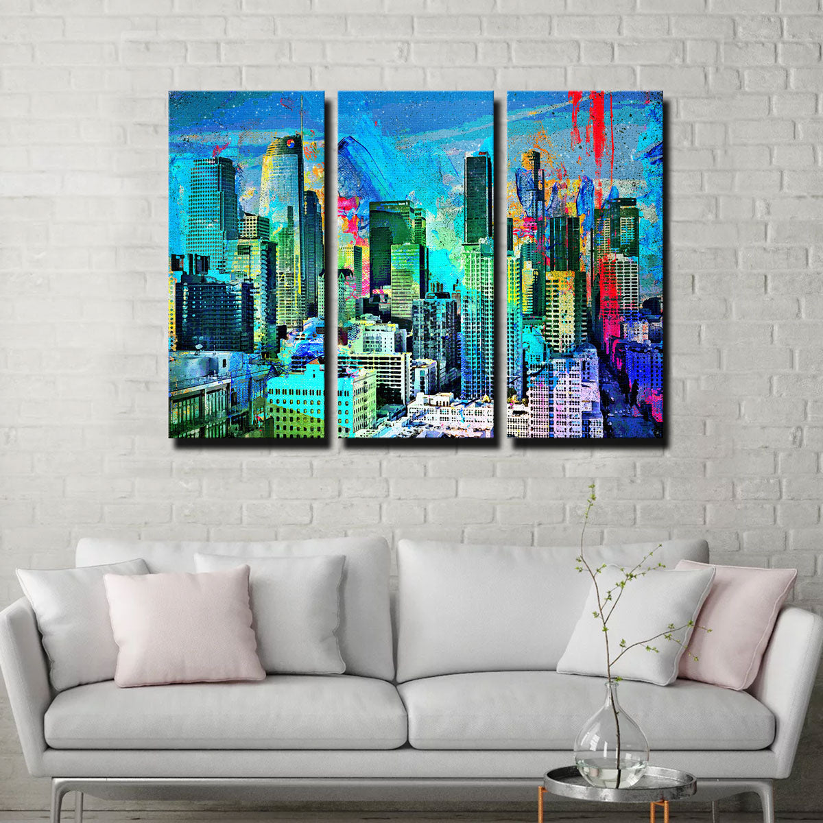 Downtown LA Skyline Canvas Set