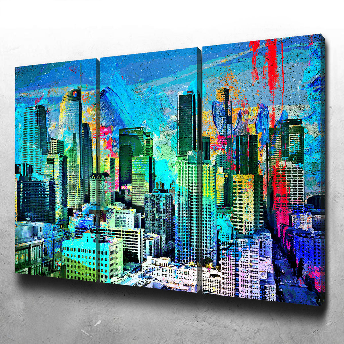 Downtown LA Skyline Canvas Set