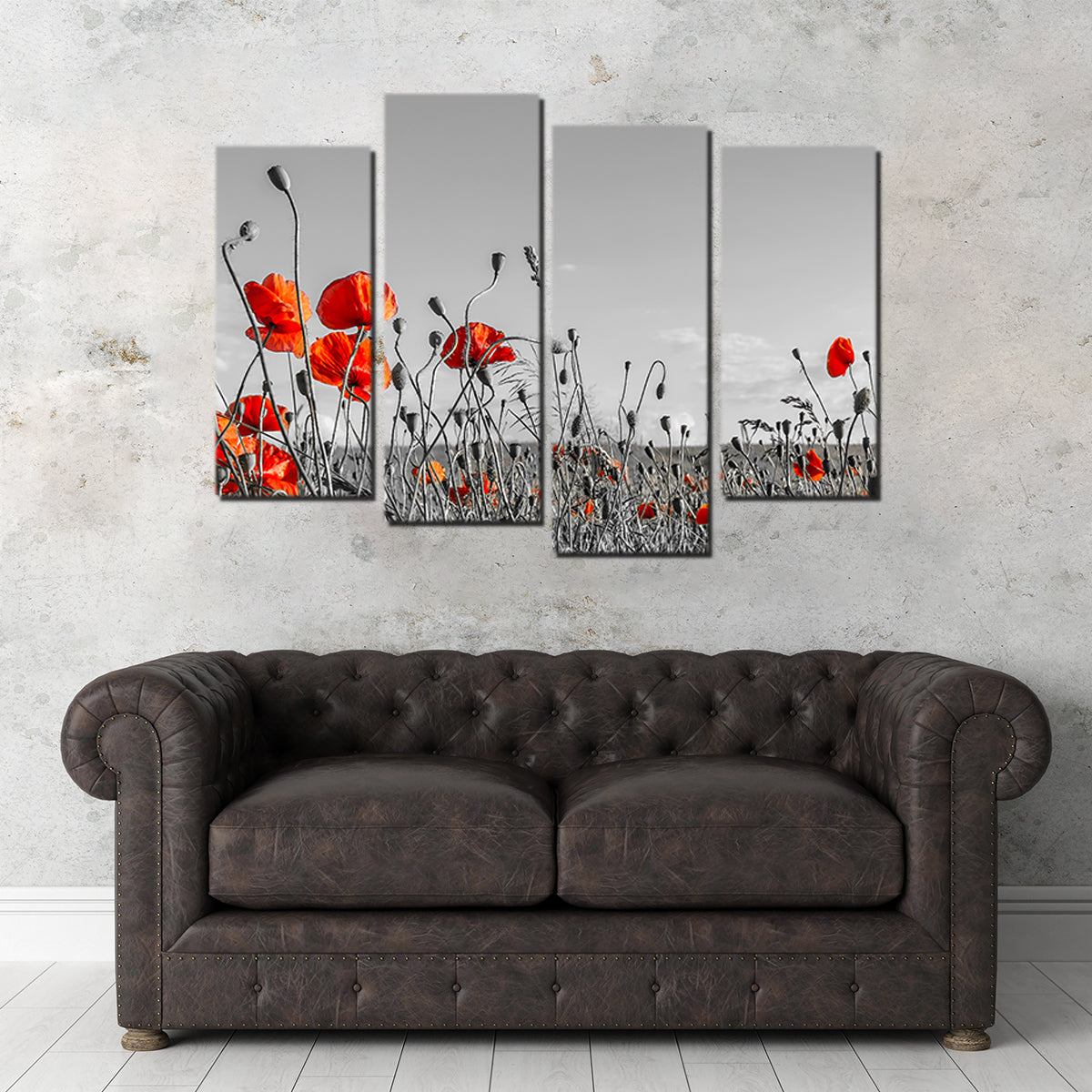 Lovely Poppy Field Wall Art
