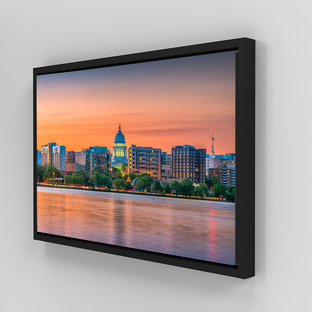 Madison Skyline At Dusk Wall Art