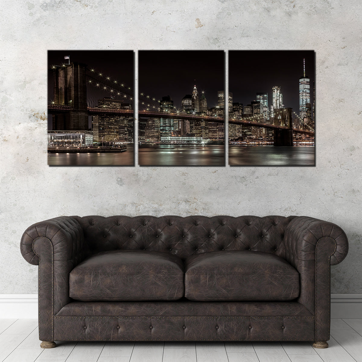 Manhattan Skyline & Brooklyn Bridge Panorama Wall Art