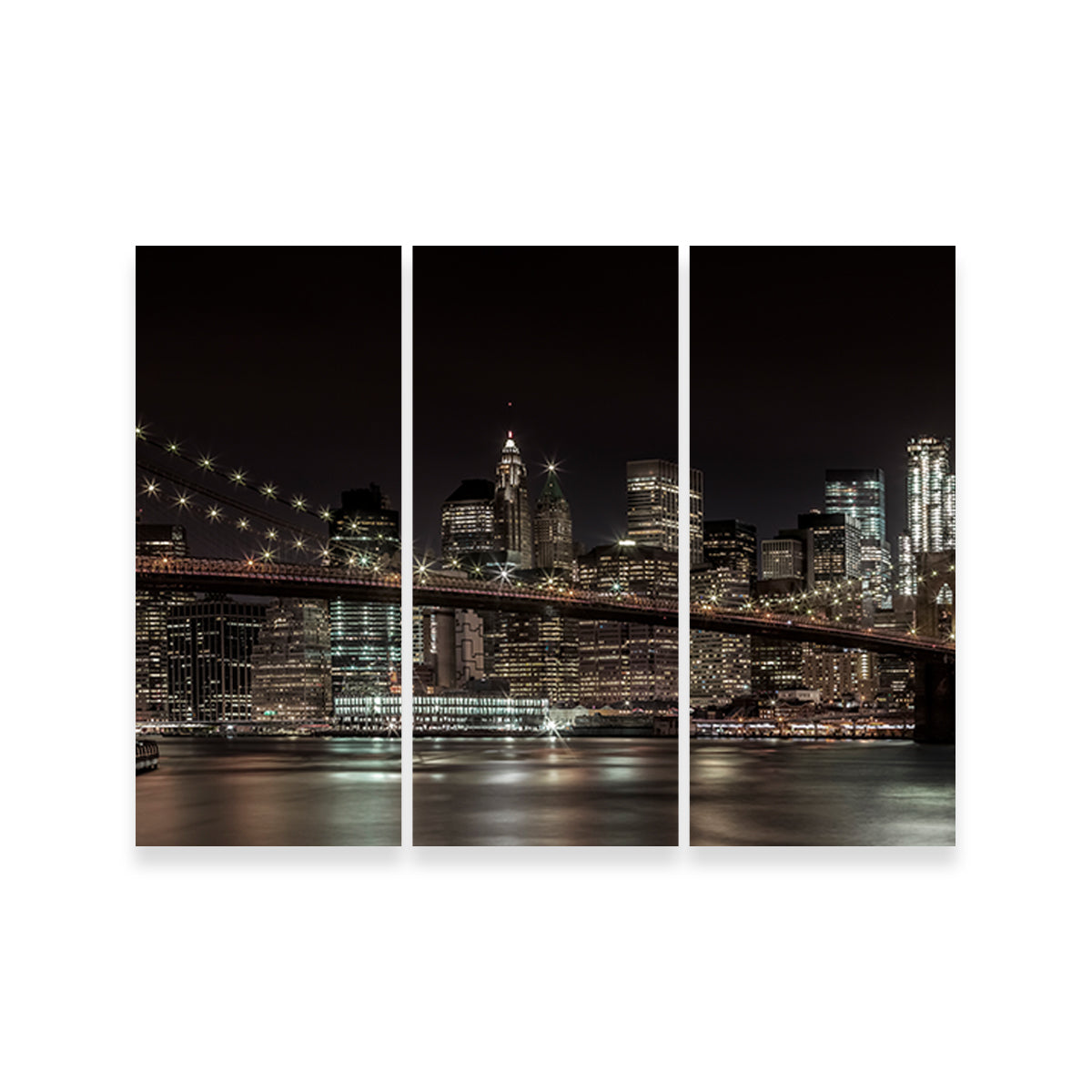 Manhattan Skyline & Brooklyn Bridge Panorama Wall Art