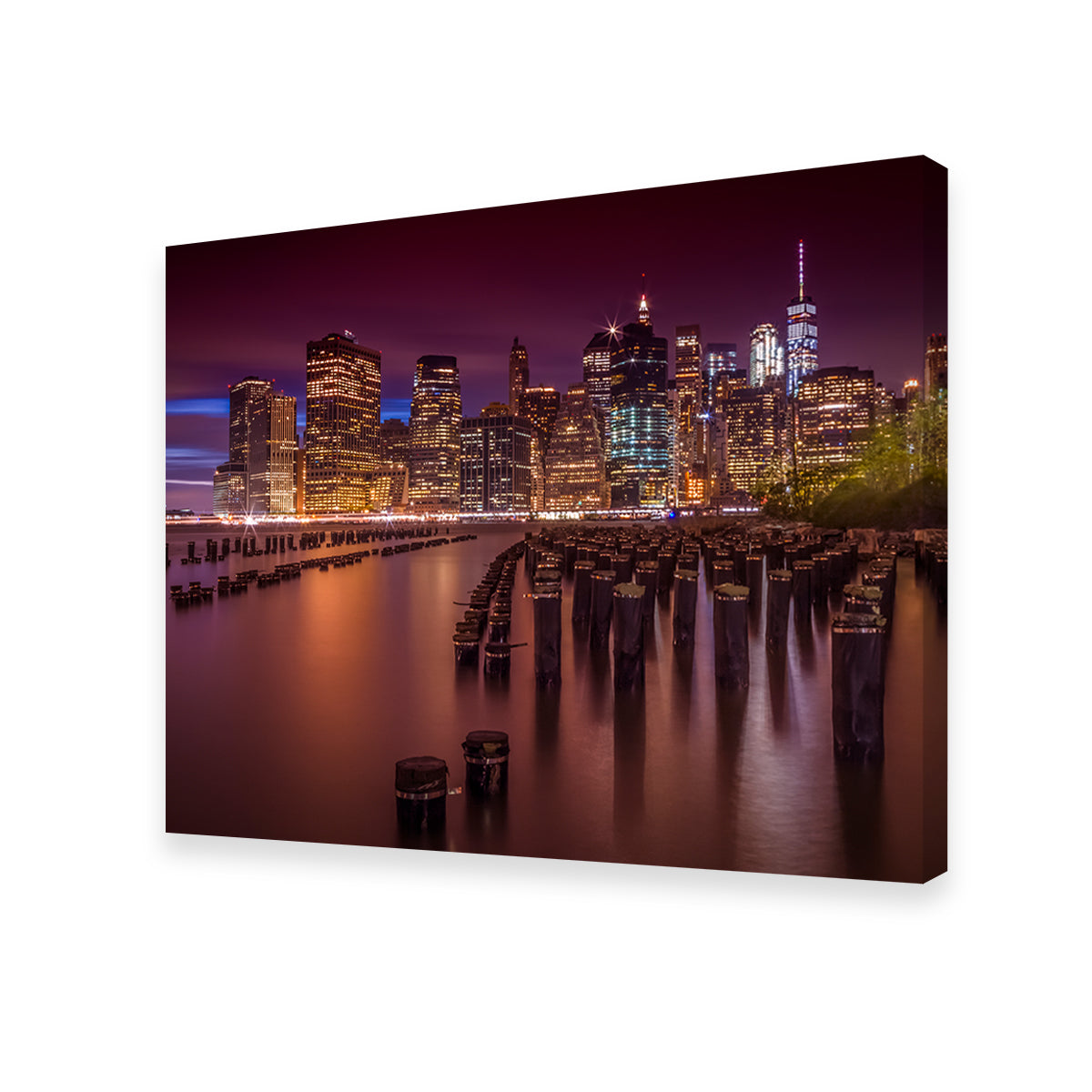 Manhattan Skyline at Sunset Wall Art