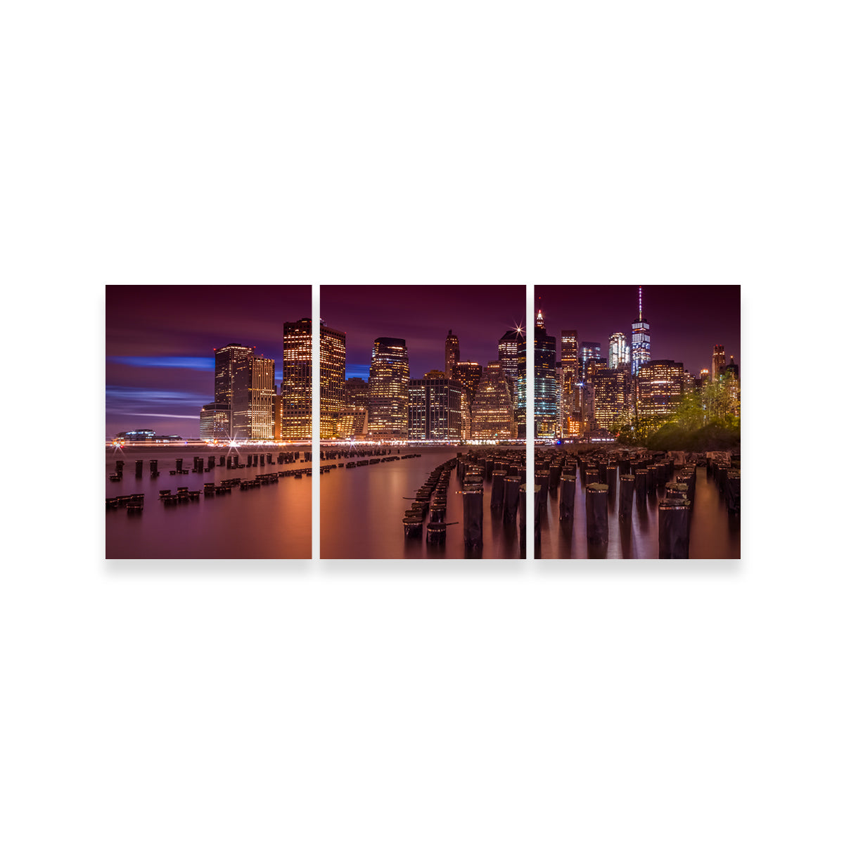 Manhattan Skyline at Sunset Wall Art