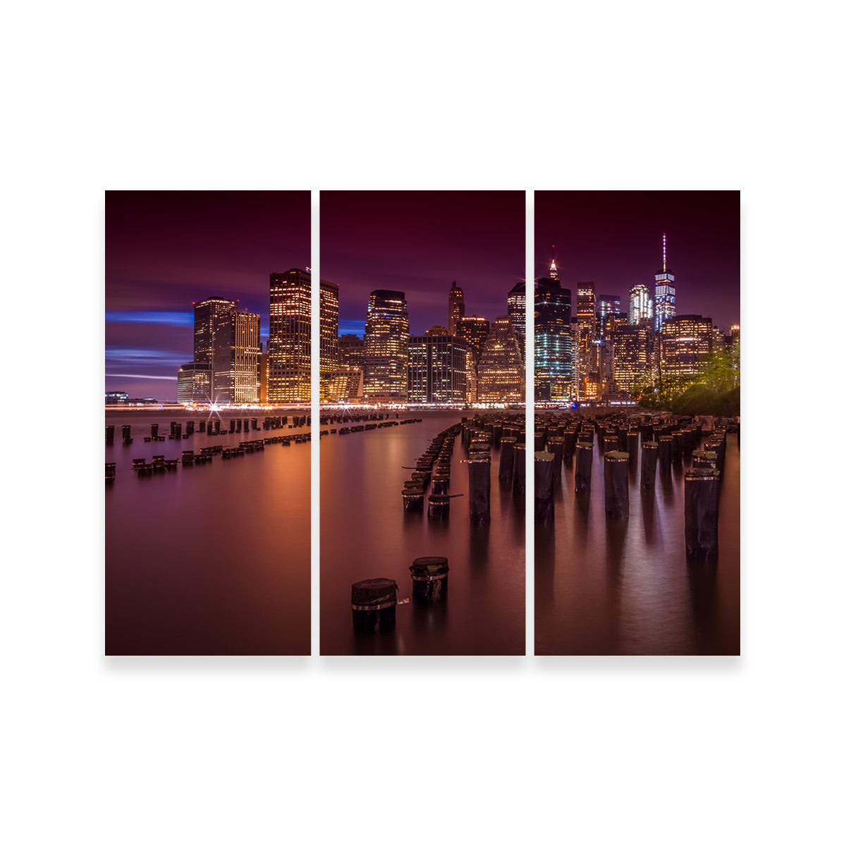 Manhattan Skyline at Sunset Wall Art