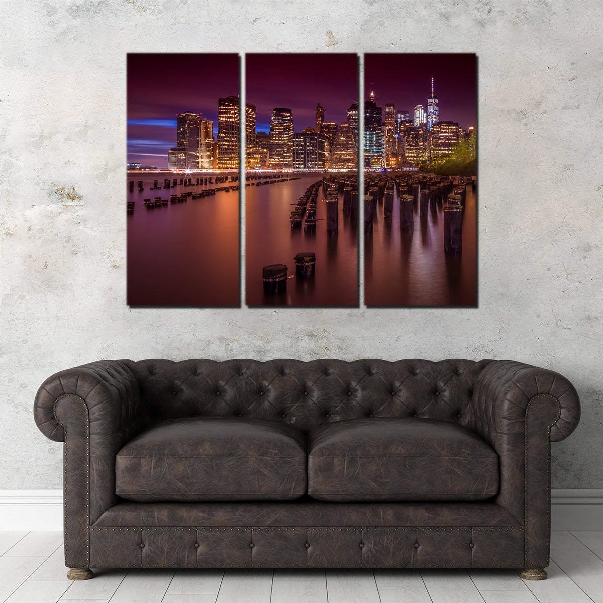 Manhattan Skyline at Sunset Wall Art