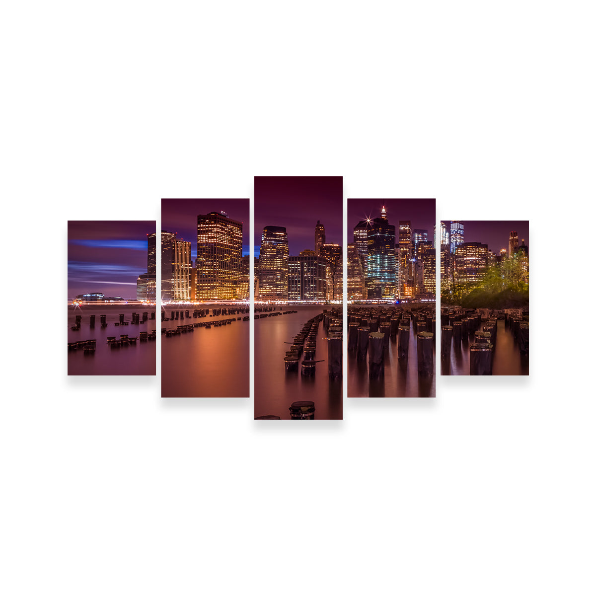 Manhattan Skyline at Sunset Wall Art