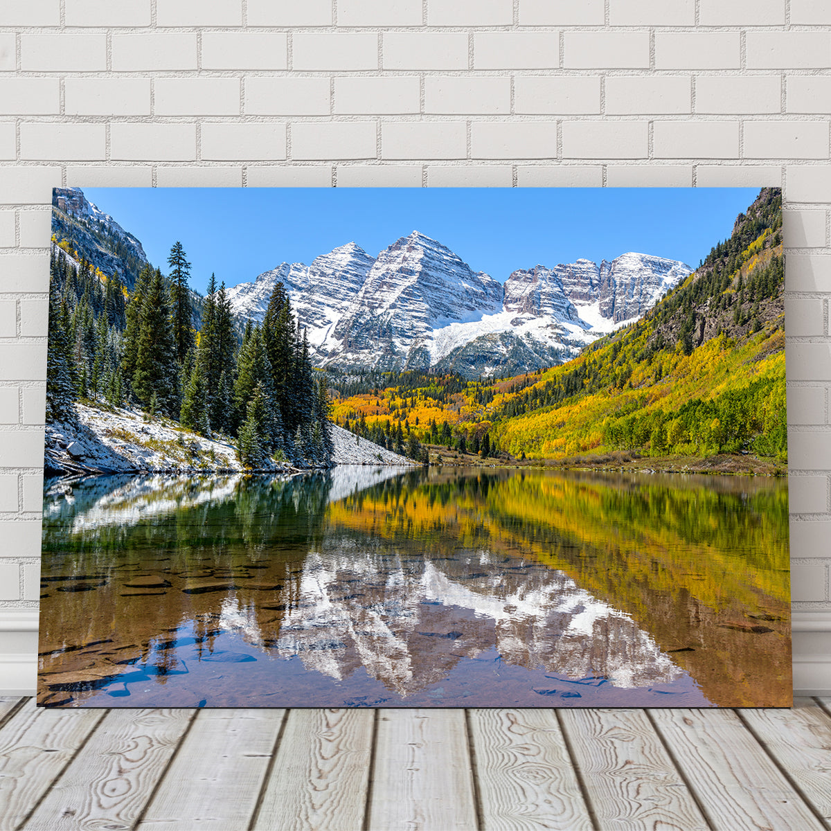 Maroon Bells Snow Coated Wall Art