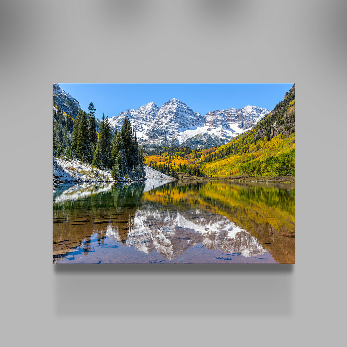 Maroon Bells Snow Coated Wall Art