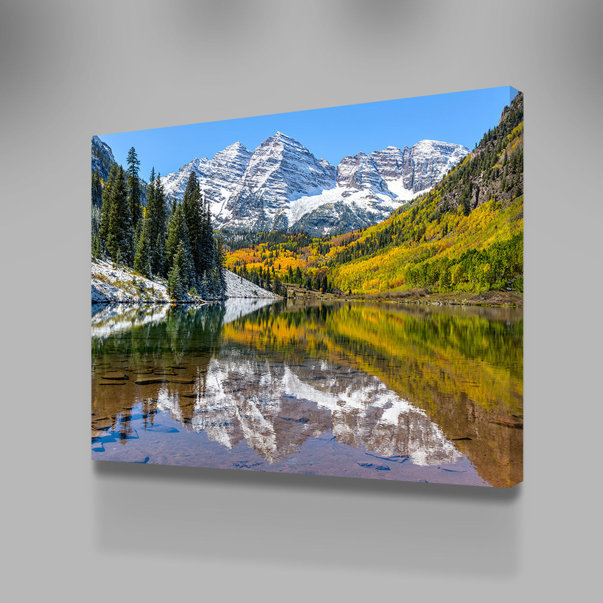 Maroon Bells Snow Coated Wall Art
