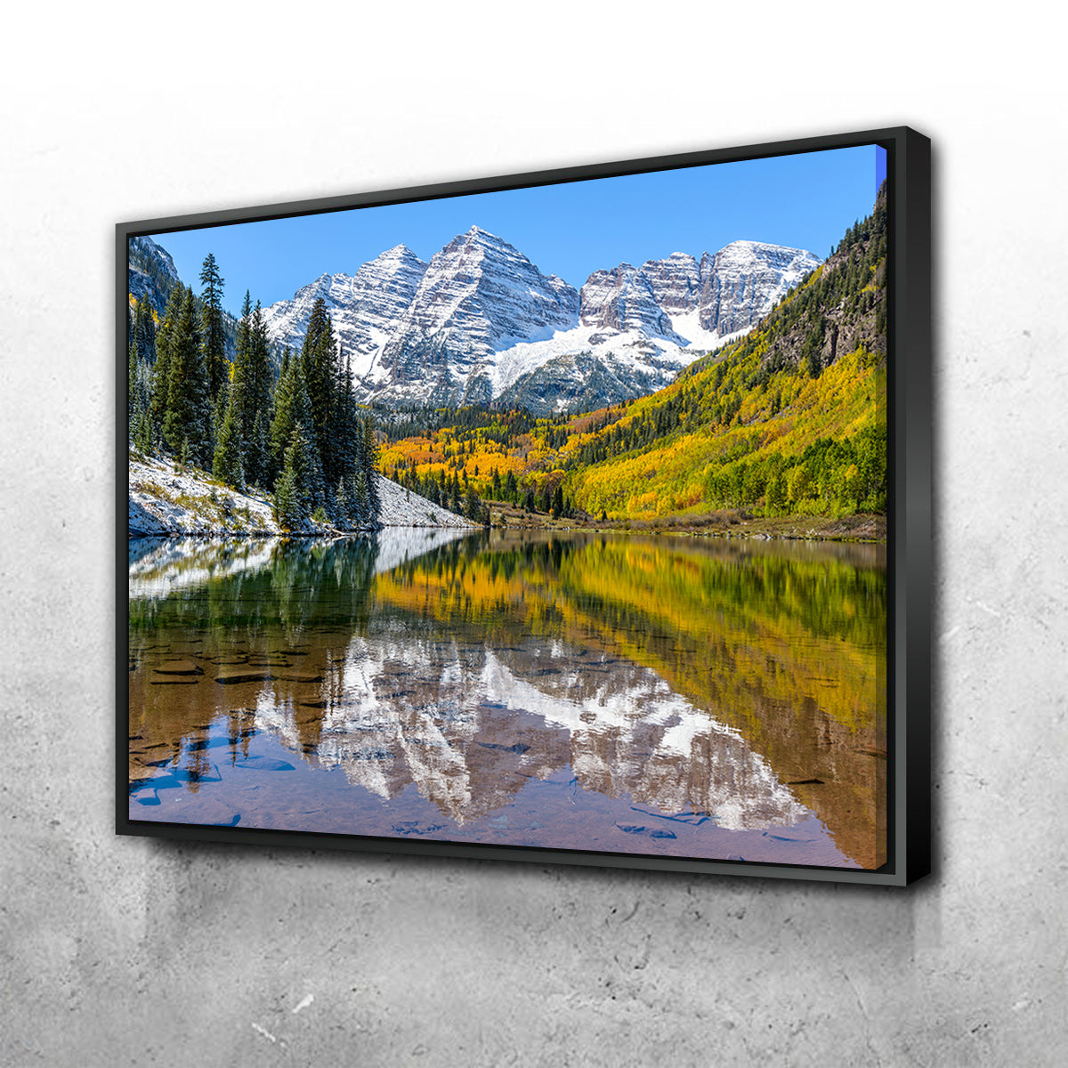 Maroon Bells Snow Coated Wall Art
