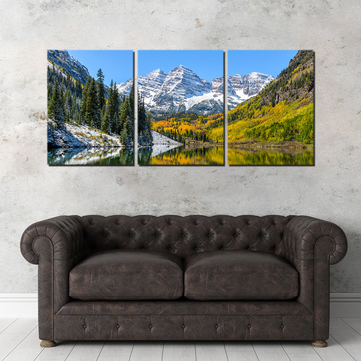 Maroon Bells Snow Coated Wall Art