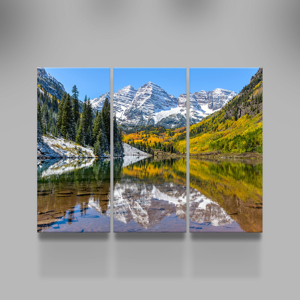 Maroon Bells Snow Coated Wall Art