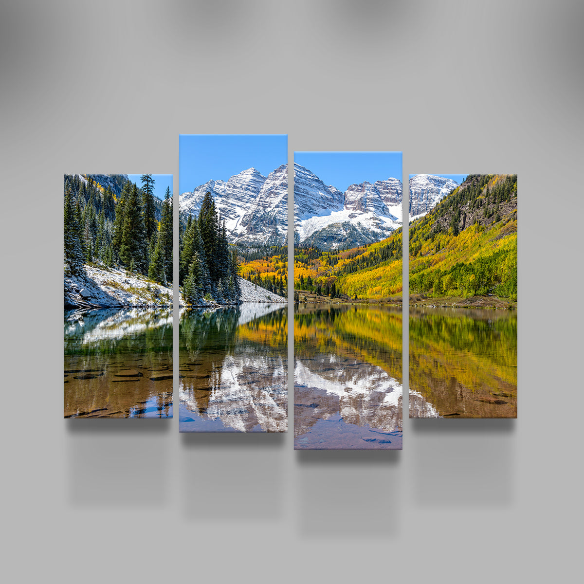 Maroon Bells Snow Coated Wall Art