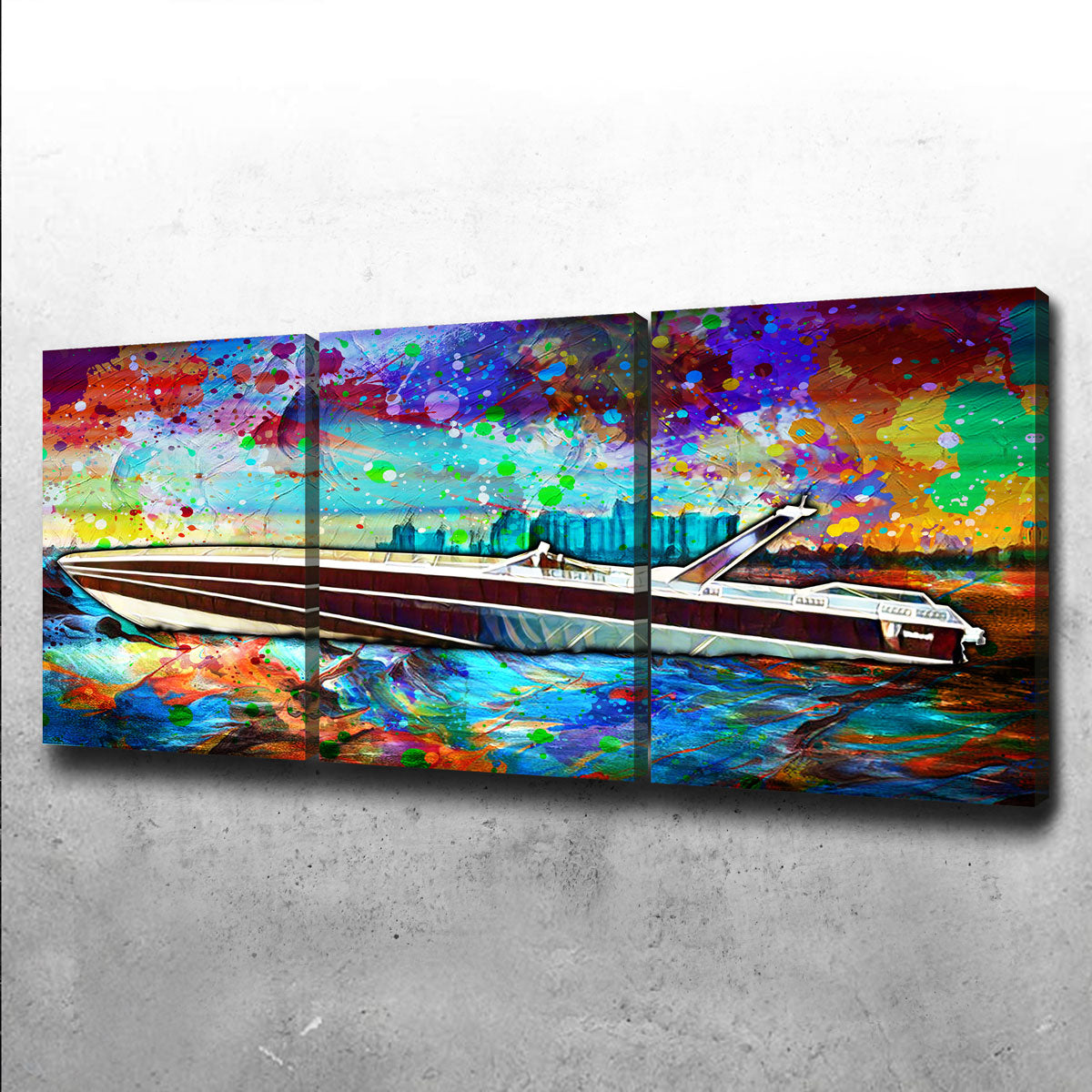 Abstract Miami Vice Scarab Wall Art