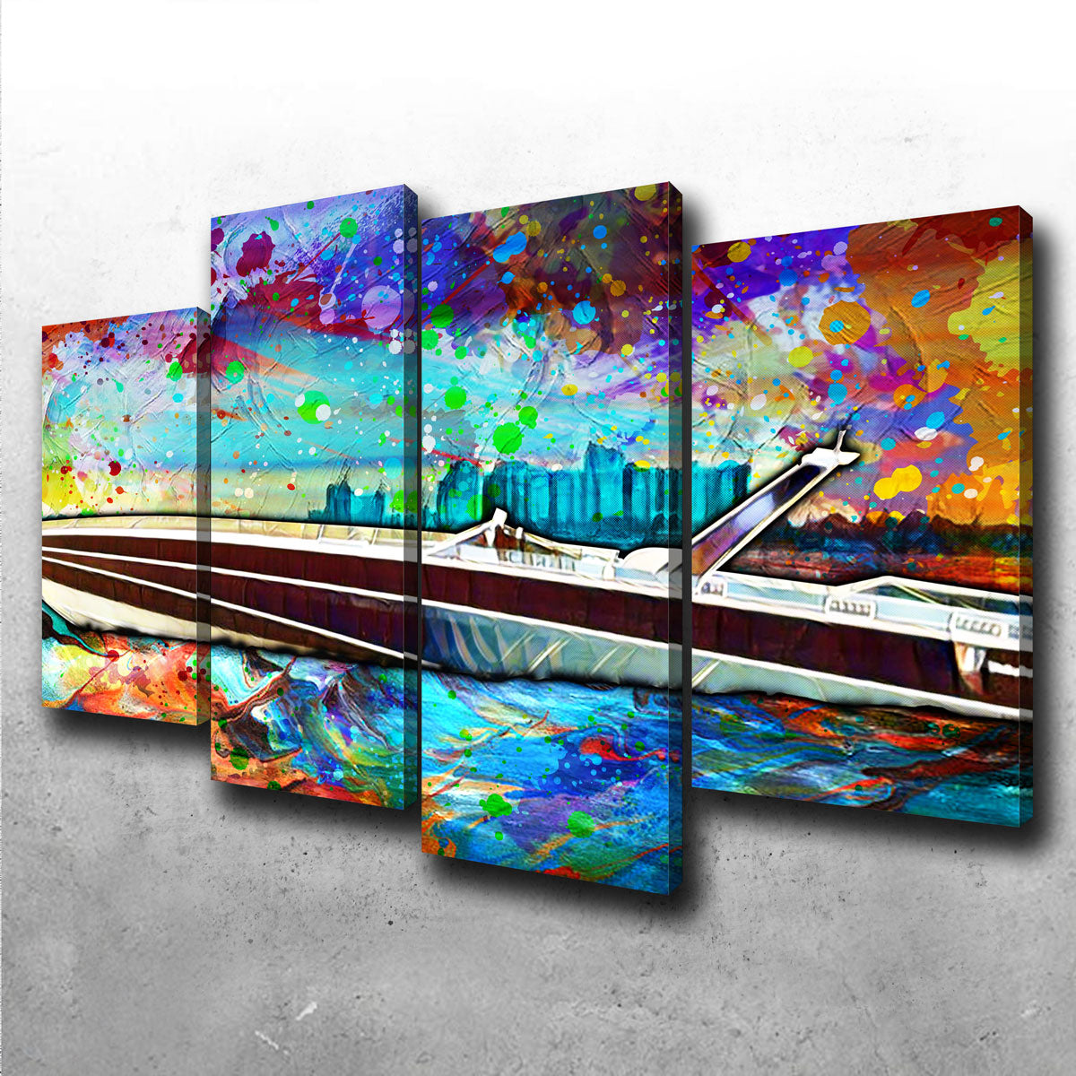 Abstract Miami Vice Scarab Wall Art