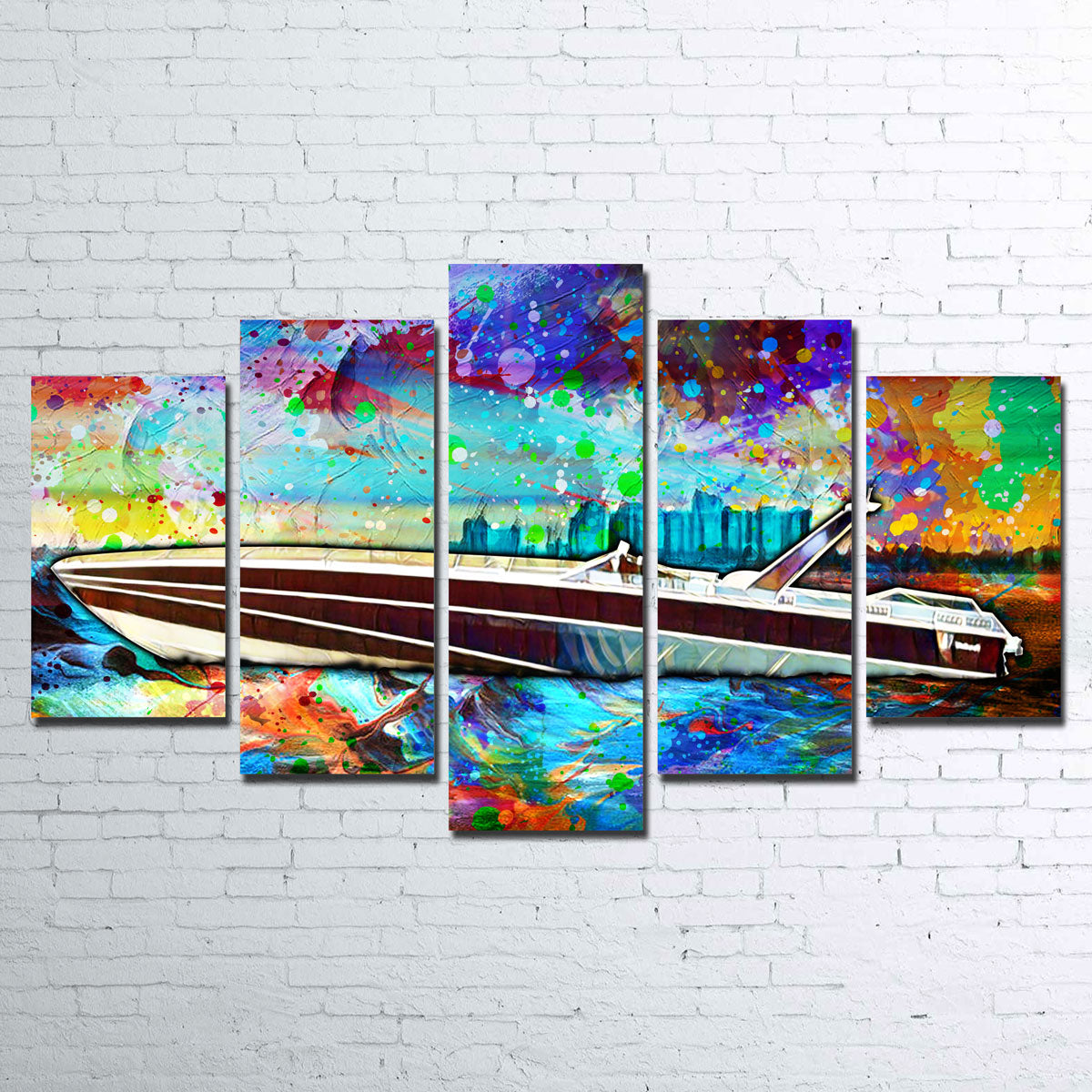Abstract Miami Vice Scarab Wall Art