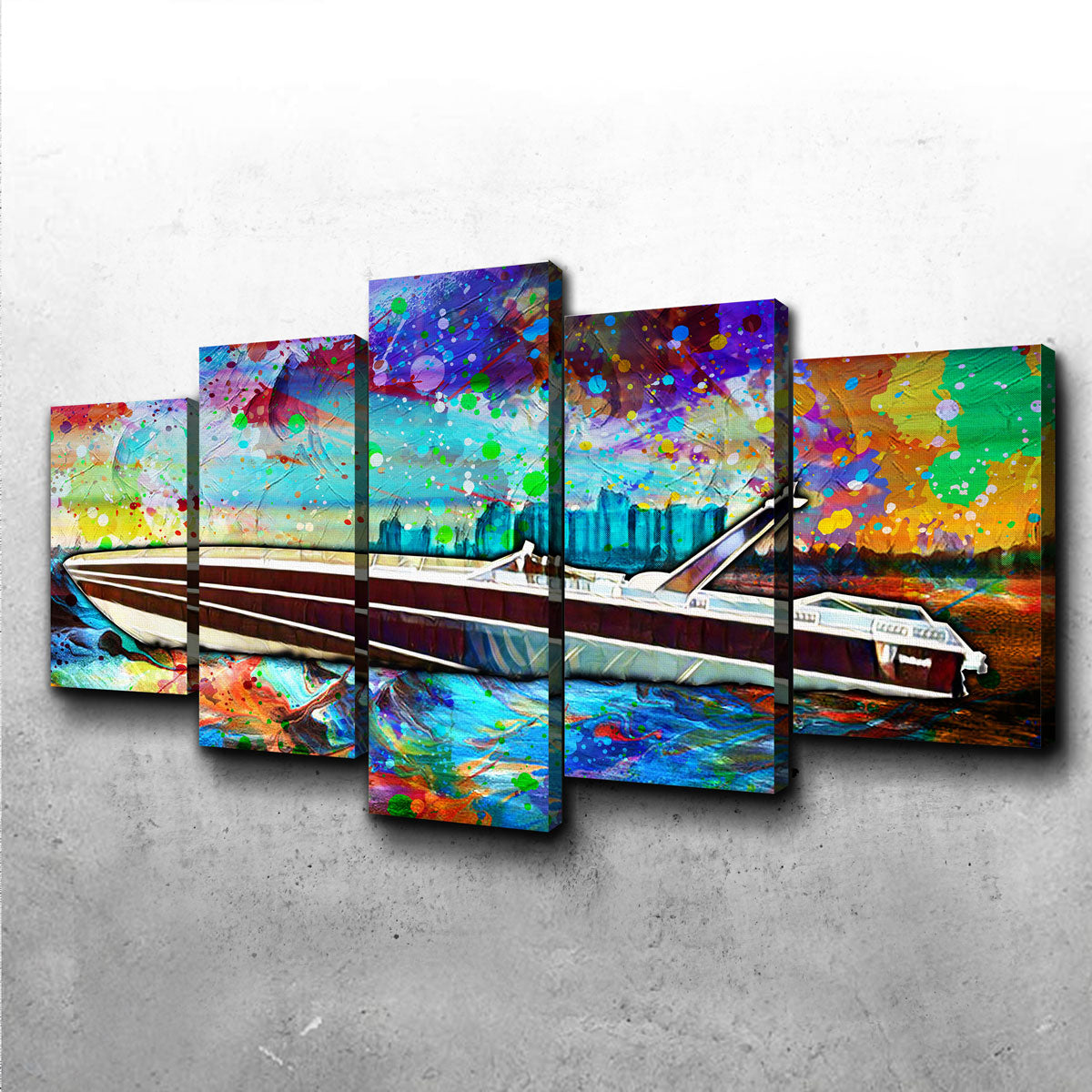 Abstract Miami Vice Scarab Wall Art