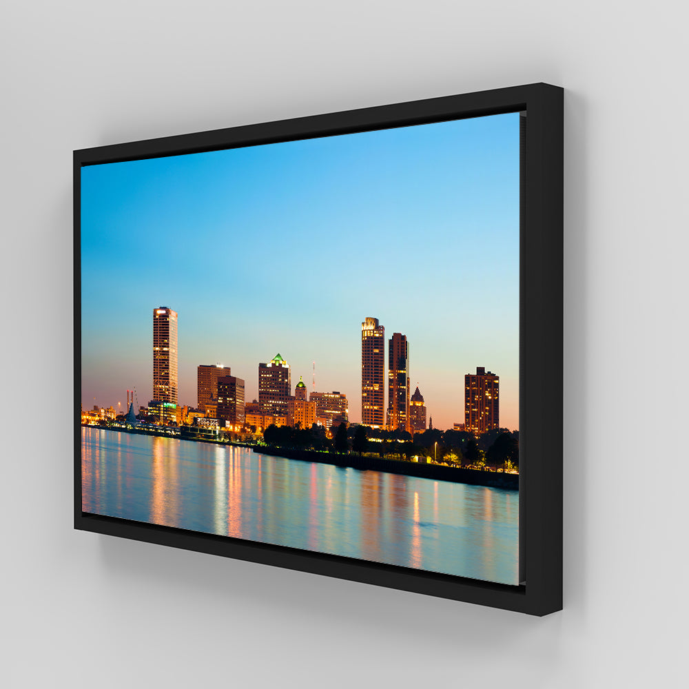 Milwaukee Skyline At Twilight Wall Art