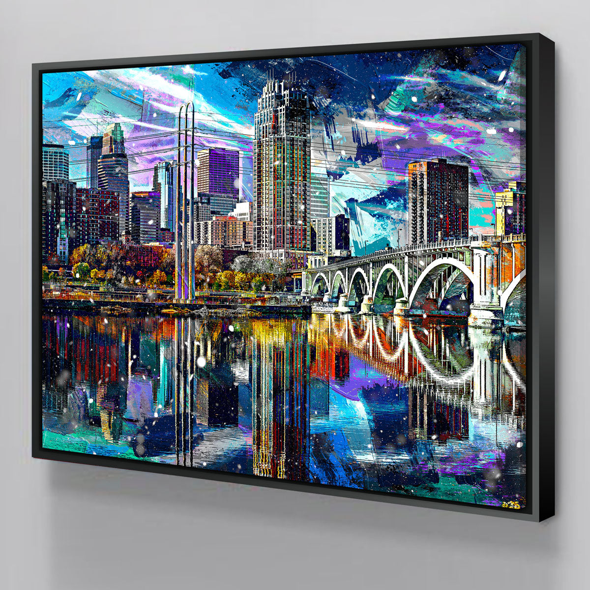 Abstract Minneapolis Skyline Wall Art