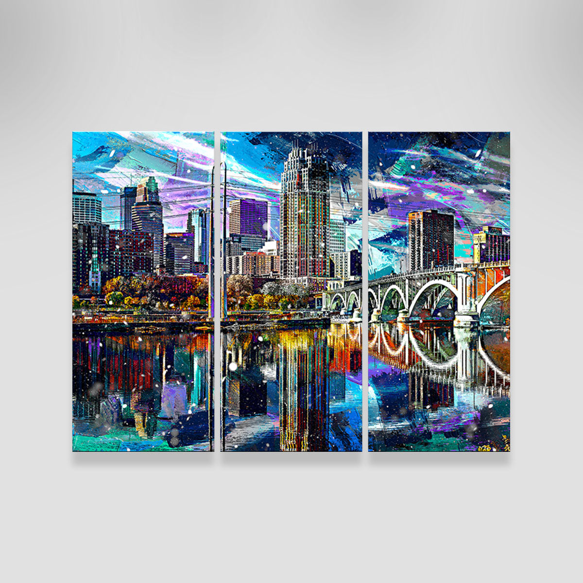 Abstract Minneapolis Skyline Wall Art