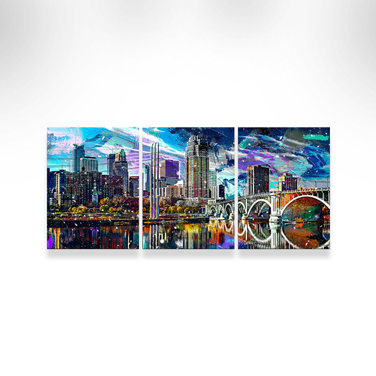 Abstract Minneapolis Skyline Wall Art