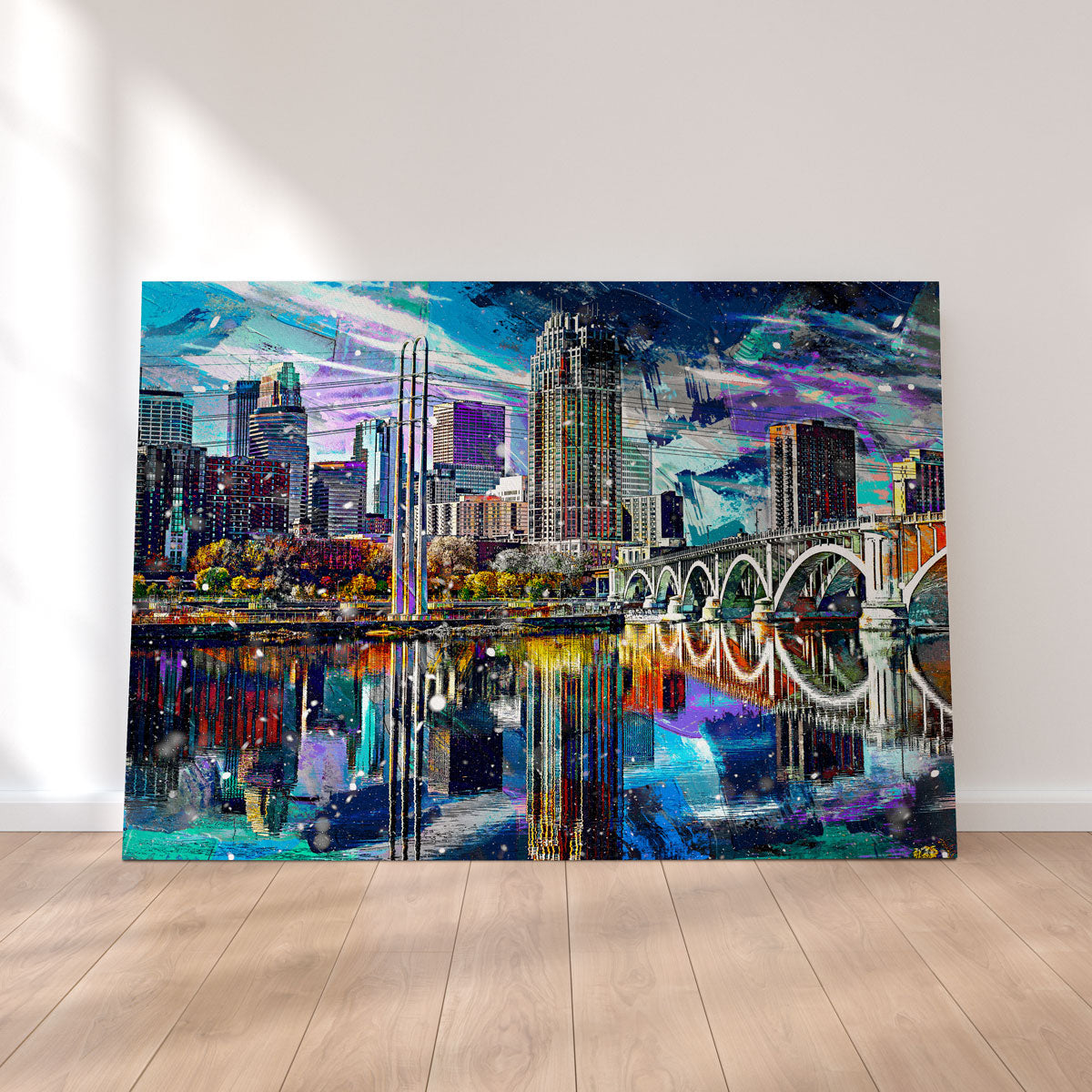 Abstract Minneapolis Skyline Wall Art