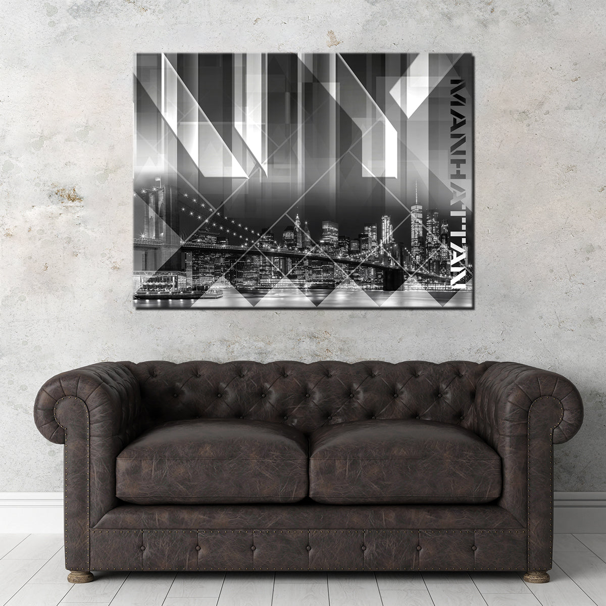 Modern Art Brooklyn Bridge & Skyline