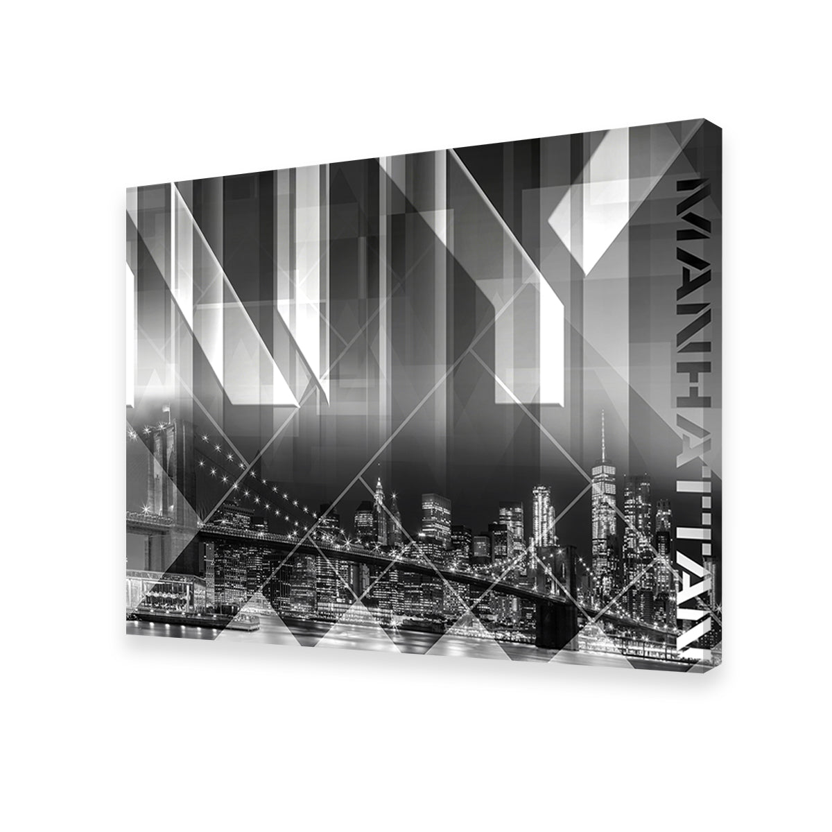 Modern Art Brooklyn Bridge & Skyline Wall Art